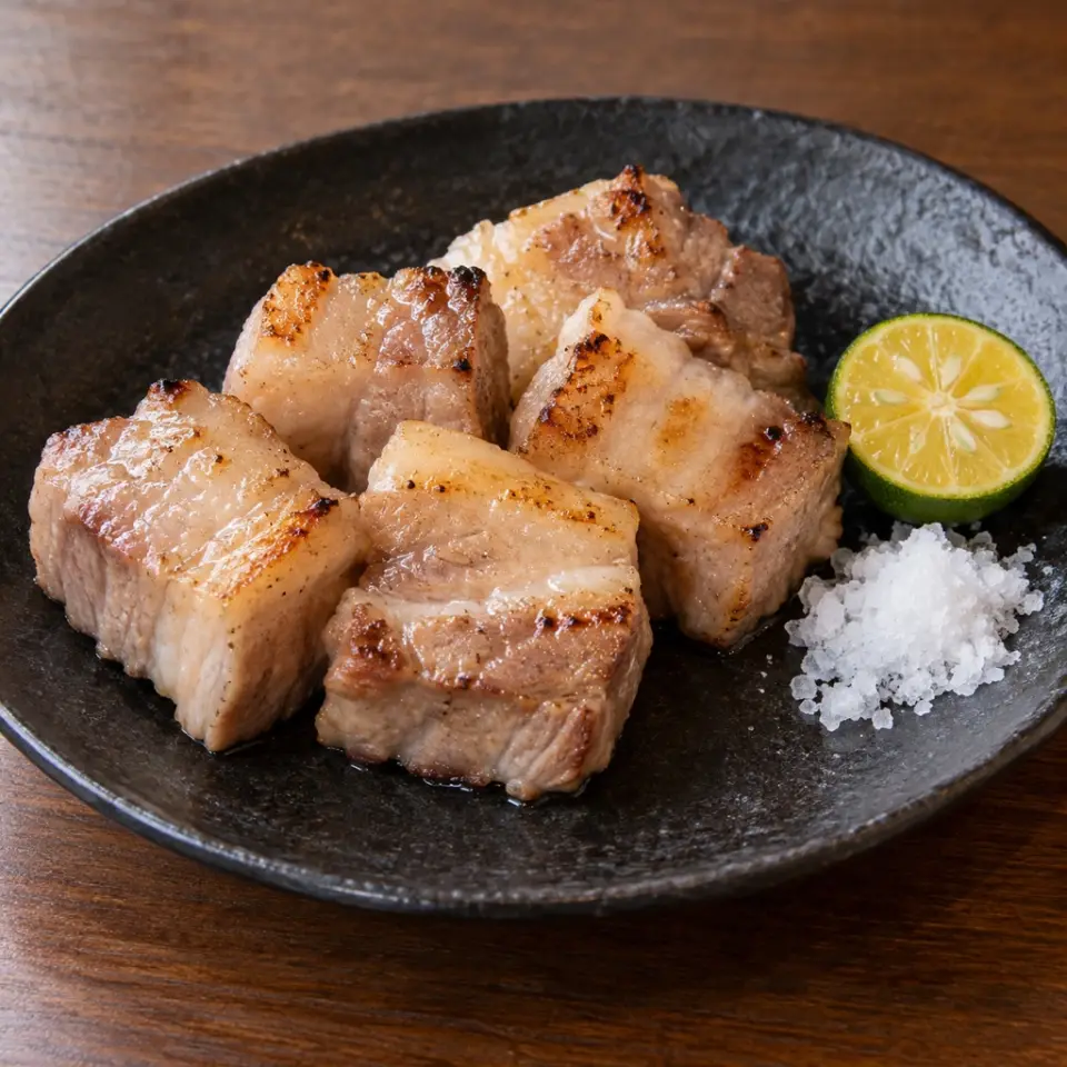 Charcoal-grilled Yanbaru Agu pork