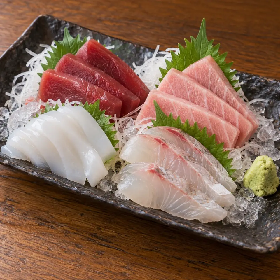 Assorted sashimi